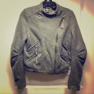 Sweater Biker Style Jacket